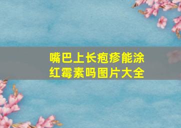 嘴巴上长疱疹能涂红霉素吗图片大全