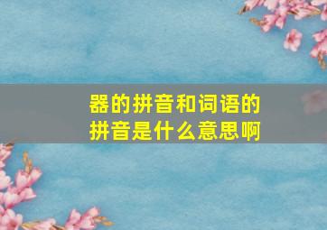 器的拼音和词语的拼音是什么意思啊