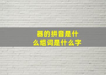 器的拼音是什么组词是什么字