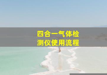 四合一气体检测仪使用流程