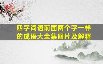 四字词语前面两个字一样的成语大全集图片及解释