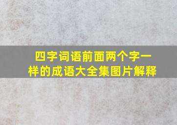 四字词语前面两个字一样的成语大全集图片解释