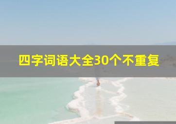 四字词语大全30个不重复