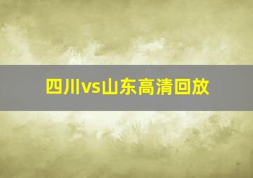 四川vs山东高清回放