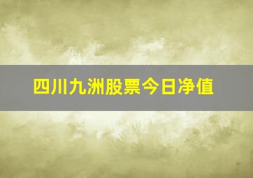 四川九洲股票今日净值