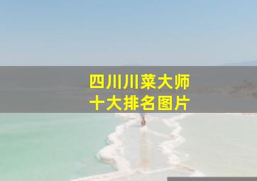 四川川菜大师十大排名图片