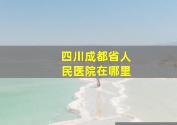 四川成都省人民医院在哪里