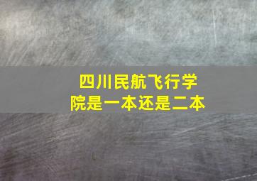 四川民航飞行学院是一本还是二本