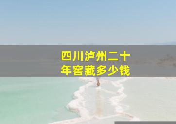 四川泸州二十年窖藏多少钱