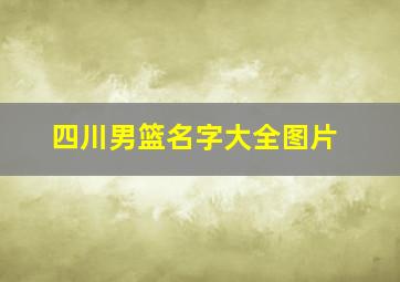 四川男篮名字大全图片