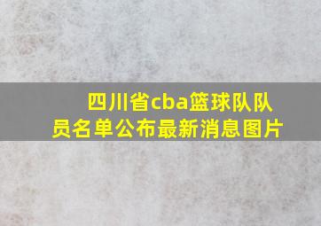 四川省cba篮球队队员名单公布最新消息图片