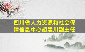 四川省人力资源和社会保障信息中心胡建川副主任