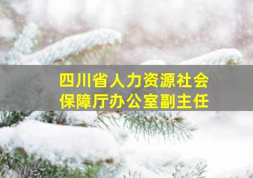 四川省人力资源社会保障厅办公室副主任