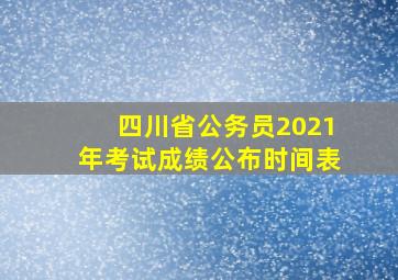 四川省公务员2021年考试成绩公布时间表