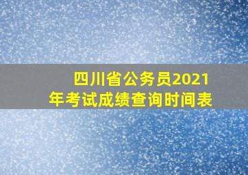 四川省公务员2021年考试成绩查询时间表