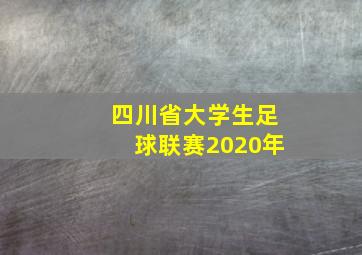 四川省大学生足球联赛2020年