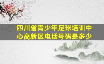 四川省青少年足球培训中心高新区电话号码是多少