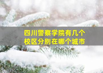 四川警察学院有几个校区分别在哪个城市