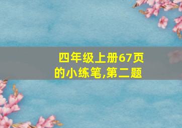 四年级上册67页的小练笔,第二题