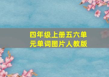 四年级上册五六单元单词图片人教版