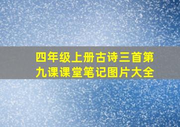 四年级上册古诗三首第九课课堂笔记图片大全