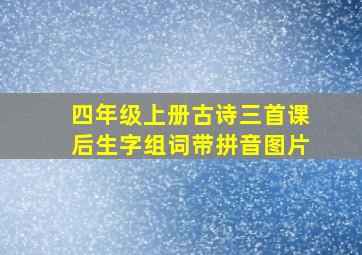 四年级上册古诗三首课后生字组词带拼音图片