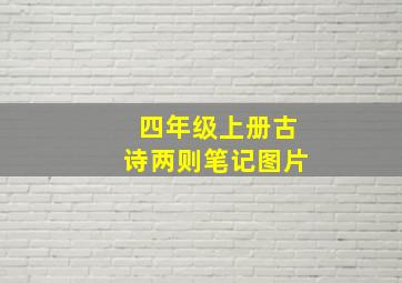 四年级上册古诗两则笔记图片