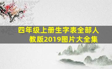 四年级上册生字表全部人教版2019图片大全集