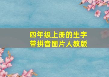 四年级上册的生字带拼音图片人教版