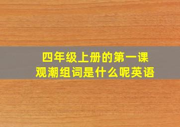 四年级上册的第一课观潮组词是什么呢英语