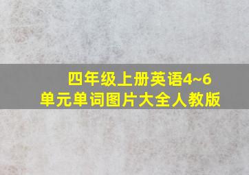 四年级上册英语4~6单元单词图片大全人教版