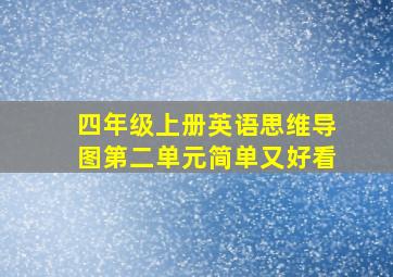 四年级上册英语思维导图第二单元简单又好看