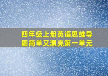 四年级上册英语思维导图简单又漂亮第一单元