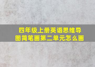 四年级上册英语思维导图简笔画第二单元怎么画