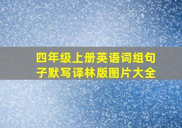 四年级上册英语词组句子默写译林版图片大全