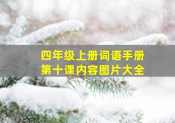 四年级上册词语手册第十课内容图片大全