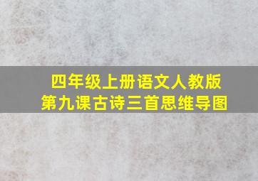 四年级上册语文人教版第九课古诗三首思维导图