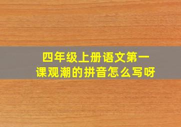 四年级上册语文第一课观潮的拼音怎么写呀