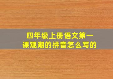 四年级上册语文第一课观潮的拼音怎么写的