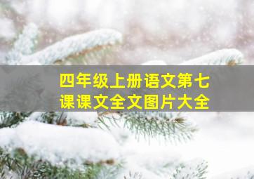 四年级上册语文第七课课文全文图片大全