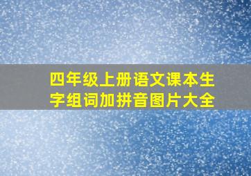 四年级上册语文课本生字组词加拼音图片大全