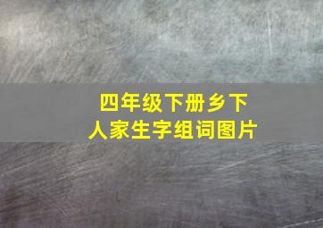 四年级下册乡下人家生字组词图片