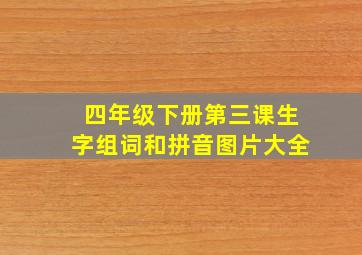 四年级下册第三课生字组词和拼音图片大全