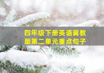 四年级下册英语冀教版第二单元重点句子