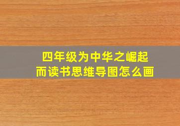 四年级为中华之崛起而读书思维导图怎么画