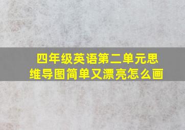 四年级英语第二单元思维导图简单又漂亮怎么画