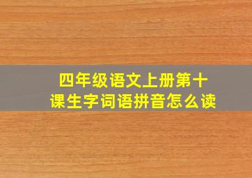 四年级语文上册第十课生字词语拼音怎么读