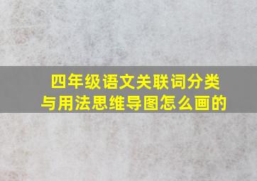 四年级语文关联词分类与用法思维导图怎么画的