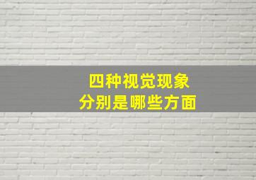 四种视觉现象分别是哪些方面