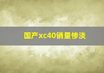 国产xc40销量惨淡